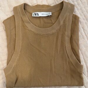 Zara tank in brown. Never worn